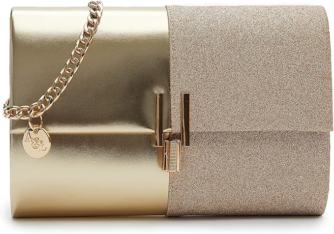 Two-Tone Glitter Clutch Purse for Women Evening Bag Designer Brand Ava&Lina | Amazon (US)