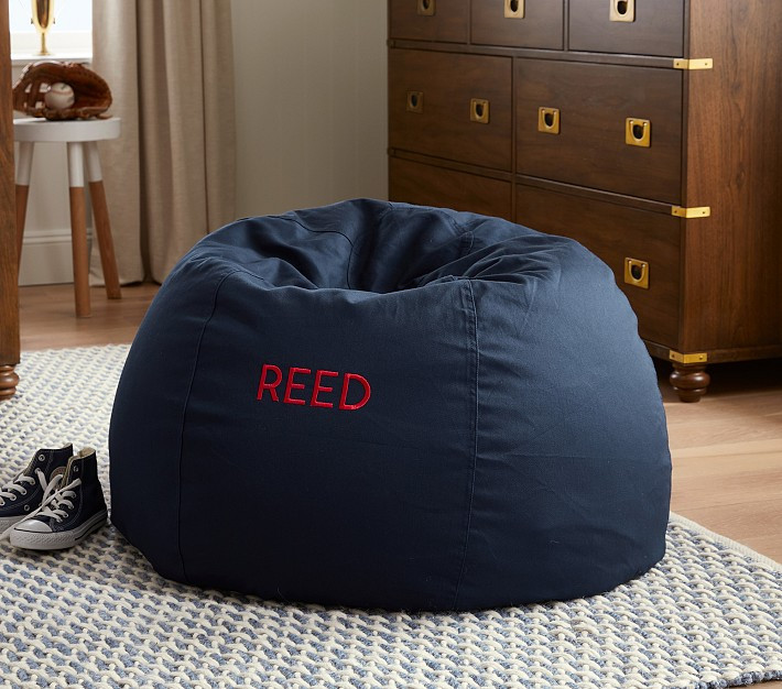 Anywhere Beanbag<sup>™</sup>, Navy Twill | Pottery Barn Kids