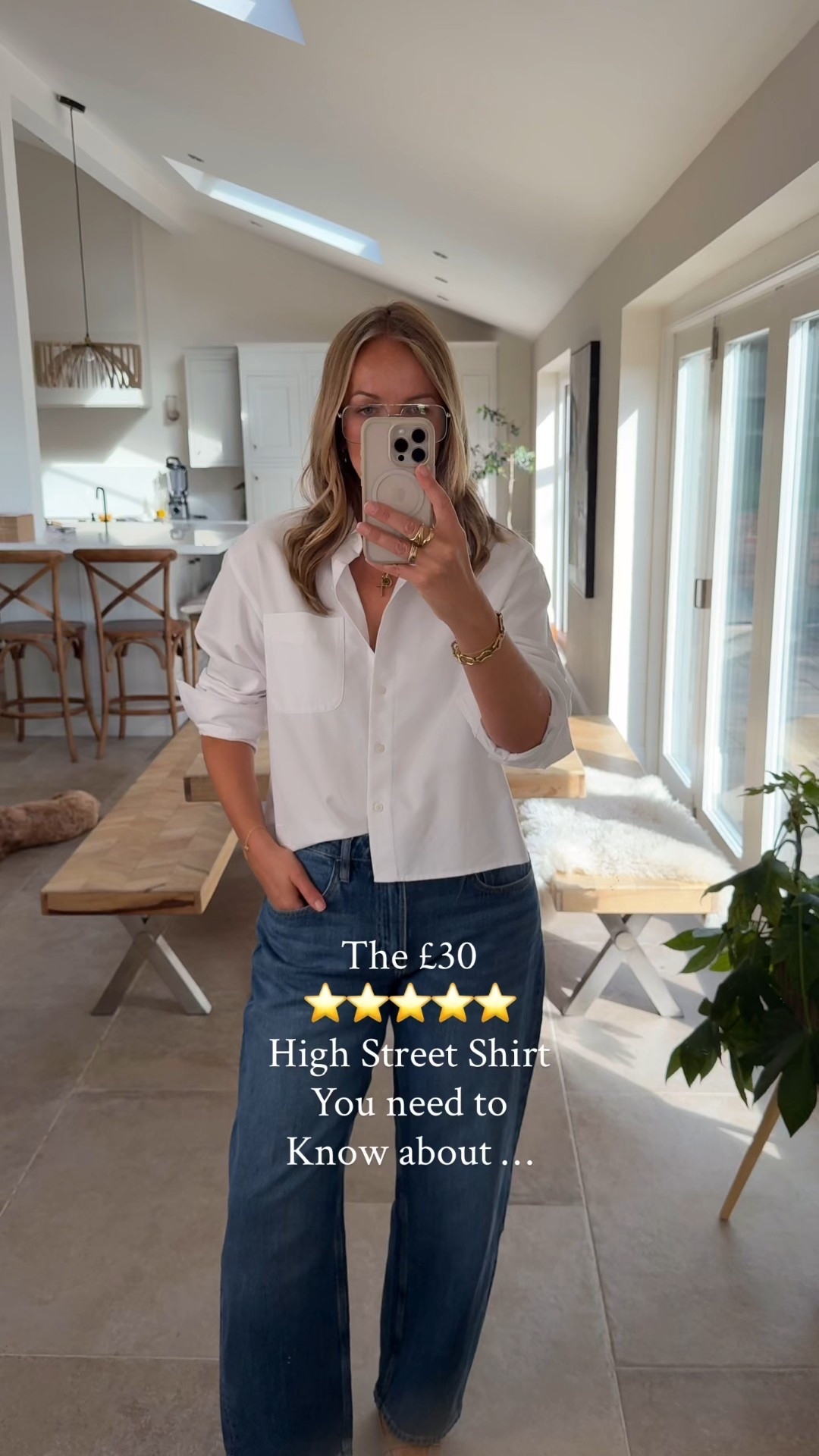 Quality that feels luxe, a fit that layers with ease, and endless five-star reviews. This is the high street shirt worth knowing about.

I wear a medium for a relaxed fit in the shirt  
U.K. 14 in the jeans 
Large in the wool cashmere knit 
Shoes fit true to size , if inbetween sizes , size up . 

White shirt 
Cotton shirt 
Barrel jeans 
Suede flats 

#LTKautumn #LTKworkwear #LTKjeans
