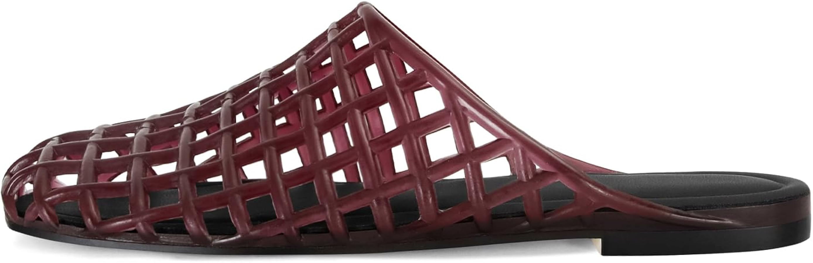 GTBINGGO Women's Red Jelly Mesh Slides, Comfortable Flat Slip On Sandals, Casual Summer Beach Sli... | Amazon (US)