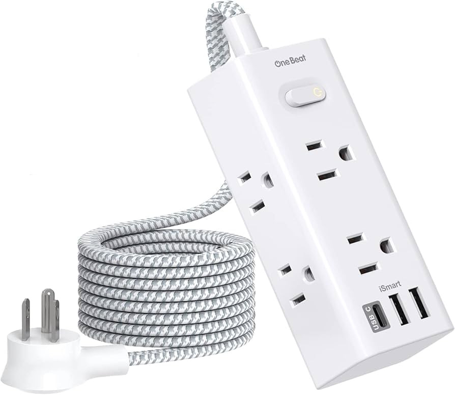 Power Strip Surge Protector - 6 Widely Outlets with 3 USB Ports (1 USB C), 3-Side Outlet Extender... | Amazon (US)