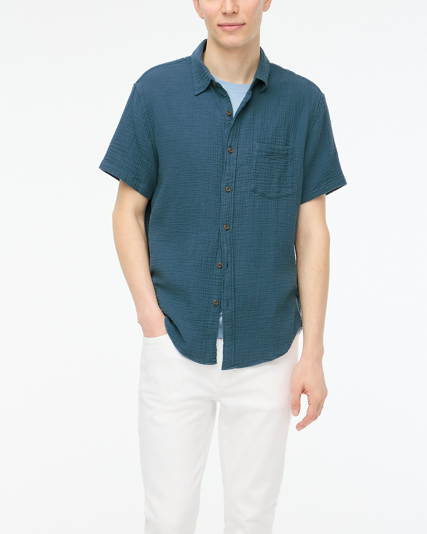 Short-sleeve gauze shirt | J.Crew Factory