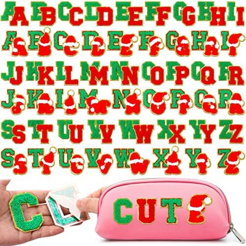 104 Pcs Chenille Letter Patches Iron on Letters Varsity Letter Patches Self Adhesive Chenille Pat... | Amazon (US)