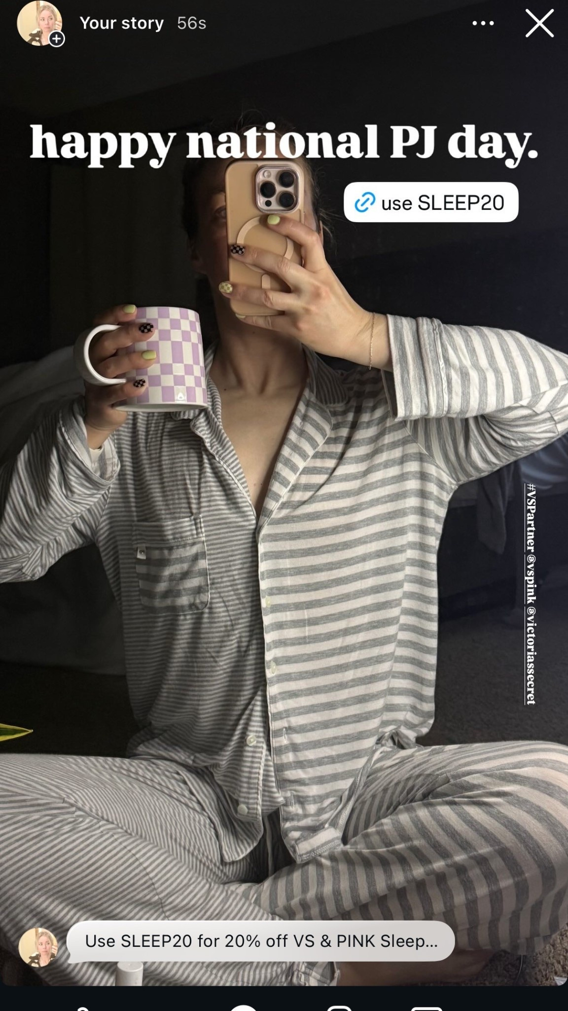 National PJ Day is TODAY, and I had to share this. @victoriassecret 

Victoria’s Secret has their “World’s Most Comfortable PJs,” and there’s a one-day deal you don’t want to miss.

Today only, you get 20% off all VS and PINK sleep when you use code SLEEP20 at checkout on victoriassecret.com.

#LTKootd #LTKmorningroutine #LTKmomlife