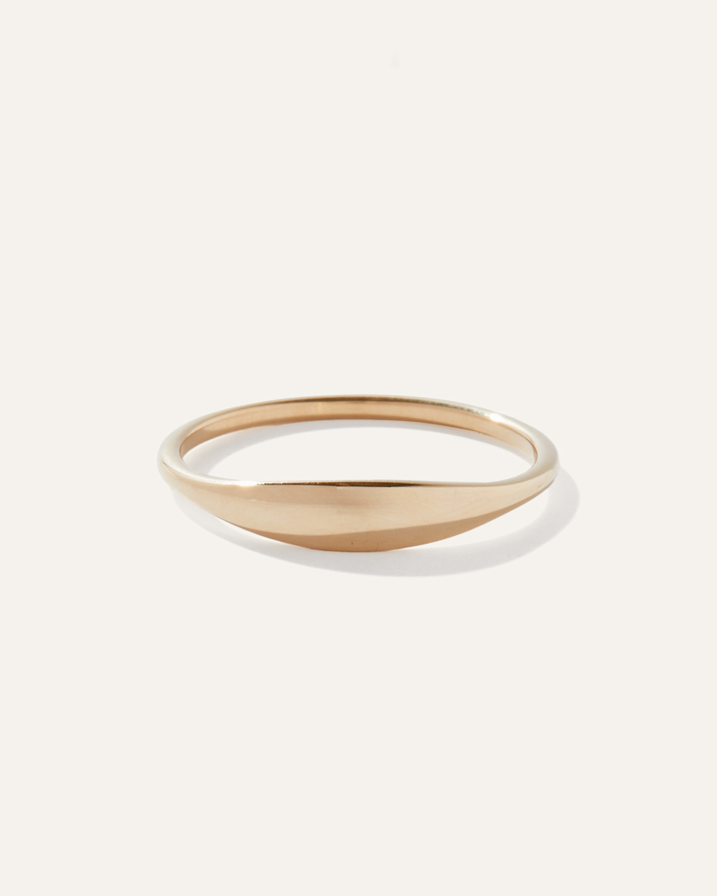 Quince | Women's 14k Gold Slim Signet Ring in Yellow Gold, Size 5.5 | Quince