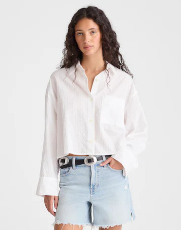 Straight-Hem Button-Up Shirt | Madewell