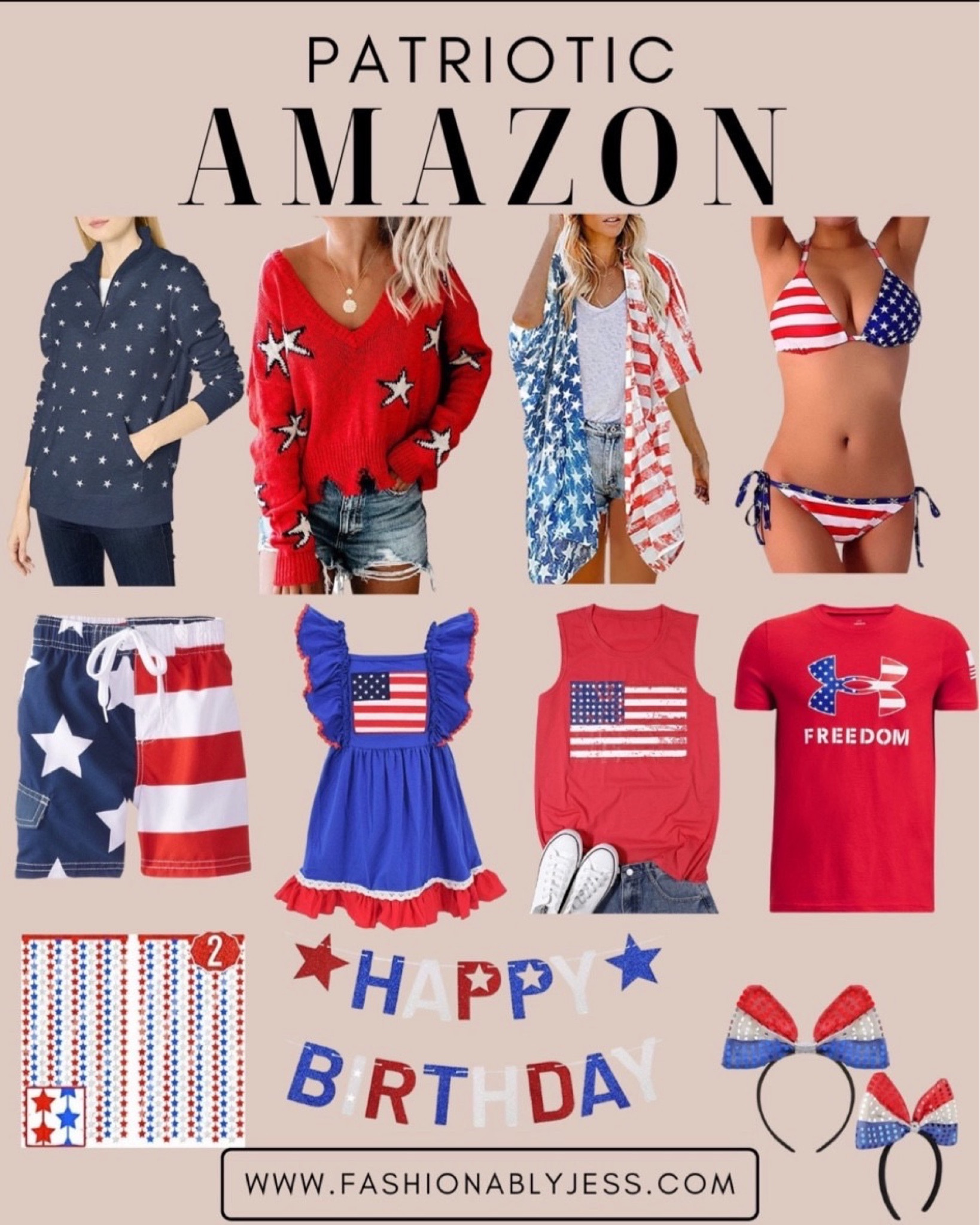 Cute patriotic outfits from Amazon perfect for July 4th!

#LTKStyleTip #LTKSeasonal #LTKSwim