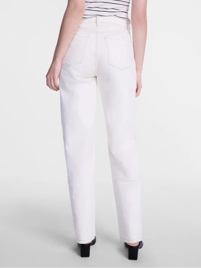 Scenario Women's and Women's Plus High Rise Barrel Jeans, 26", 28" Inseam, Sizes 0-28W | Walmart (US)