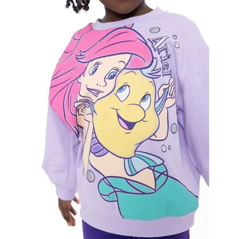 Disney Princess Toddler Girl Ariel Graphic Sweatshirt and Leggings Set, 2-Piece, Sizes 12M-5T | Walmart (US)