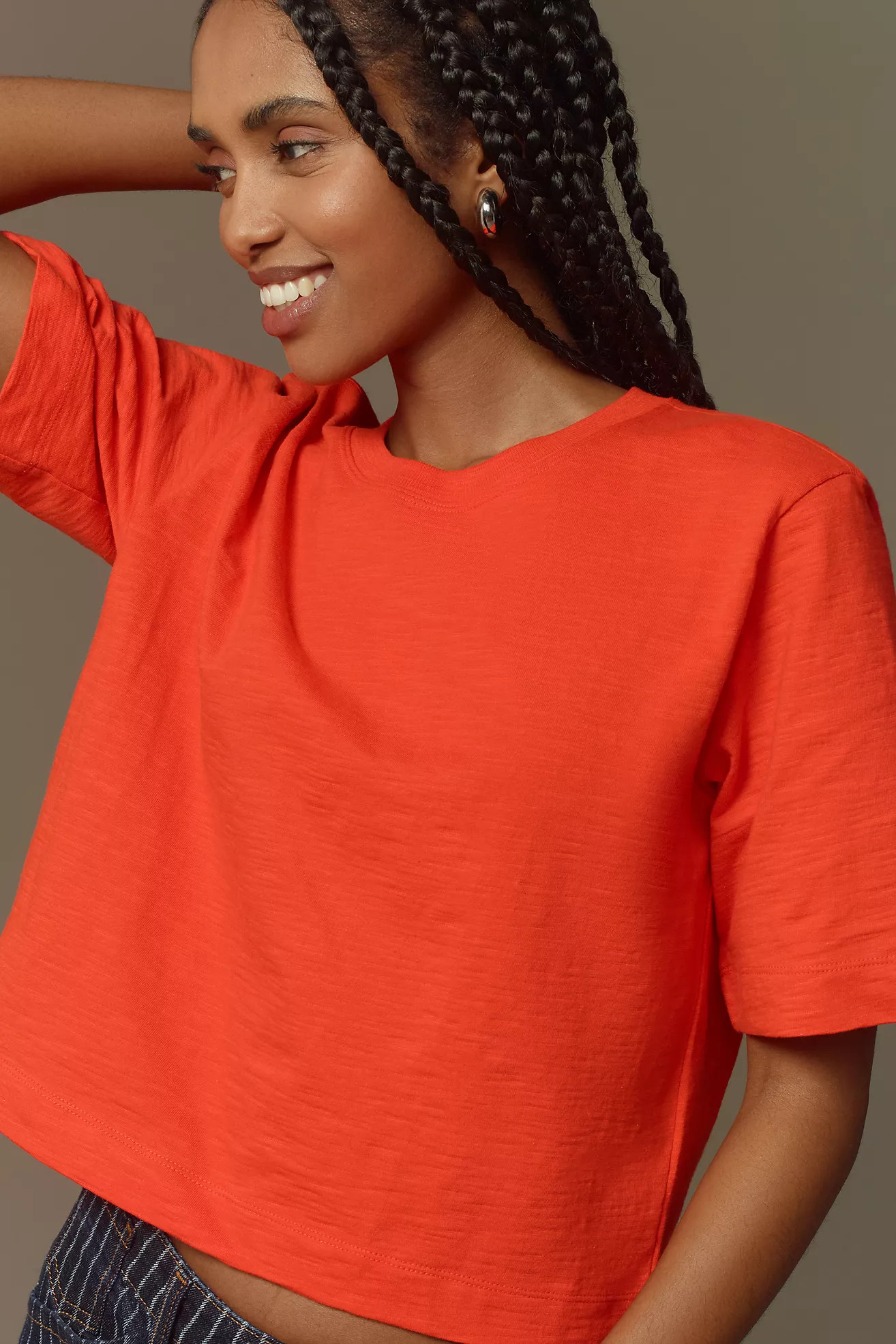 The Corey Short-Sleeve Boxy Tee by Maeve | Anthropologie (US)