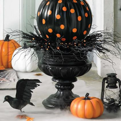 Pre-Lit Spooky Urn Filler | Grandin Road
