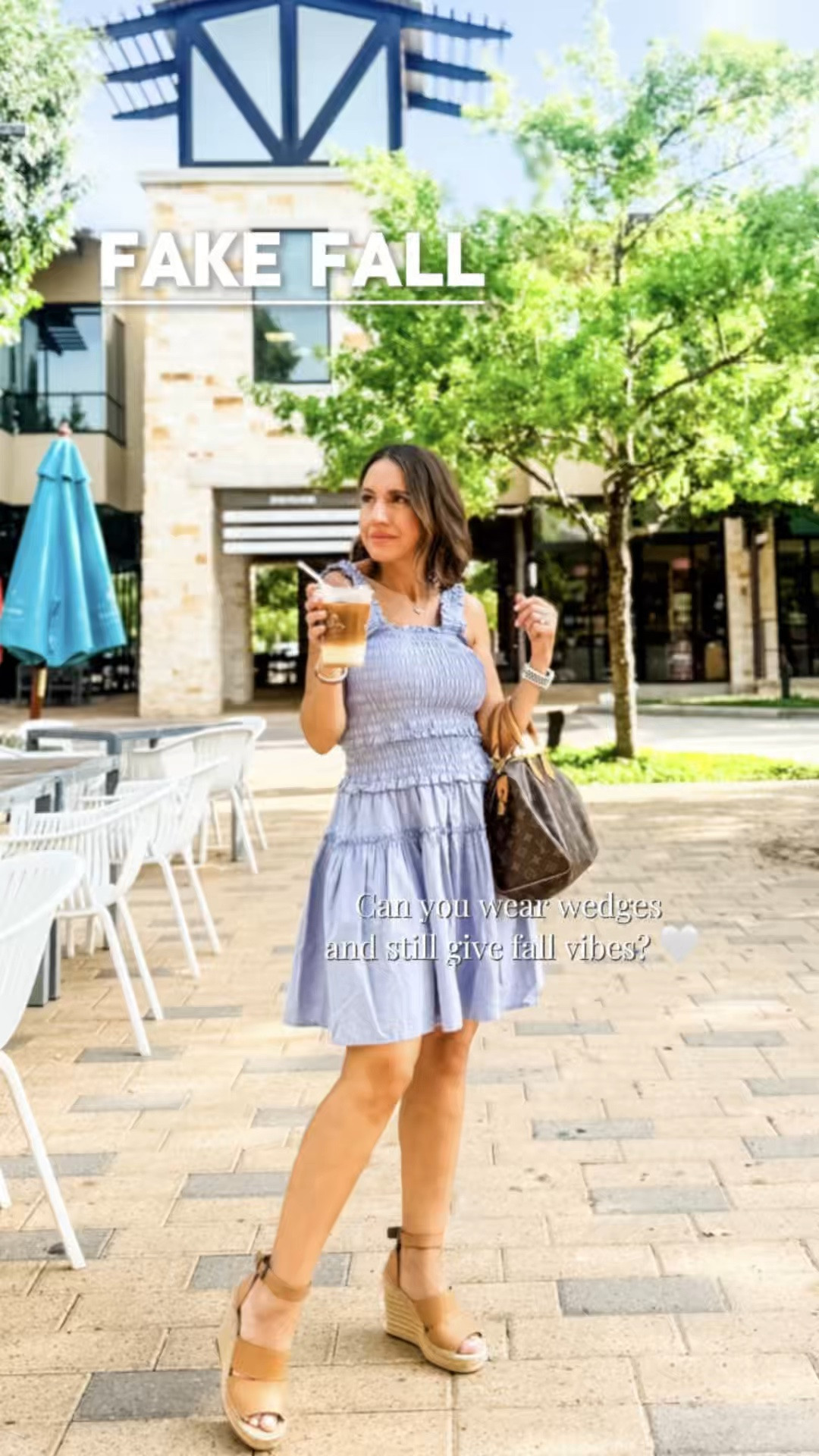 Fake Fall 🍂 | Five-Foot Girly Edition — Episode 5

If you live in Houston, the South, or anywhere that’s still 90+ degrees outside… this one is for you. 😂

We don’t have to wait for the weather to cooperate to bring a little fall energy into our outfits.

The trick? Look at what you already have and add a few details that feel more fall.

🤎 This Walmart dress comes in light pink, too
👡 A wedge close to your skin tone helps visually elongate your legs — thank me later
🕶️ Darker accessories instantly add a little more fall energy
✨ Texture, like the ruffles on this dress, helps transition a lightweight piece
🧊☕️ And yes, iced coffee is absolutely part of the outfit.

My exact wedges are no longer available, but I found a very similar pair and linked them along with everything else.

This is your reminder that you don’t need a whole new fall wardrobe. Read between the lines, figure out what works for your weather, and make the season work for you.

Especially when fall in Houston is basically… 90° with an iced coffee. 😂

Shop everything here on LTK. 🤎