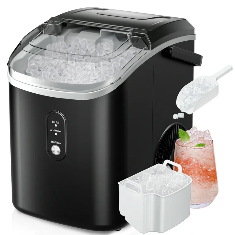 Simzlife Nugget Ice Maker Countertop, Portable Ice Maker Machine with Handle, Self-Cleaning, Read... | Walmart (US)