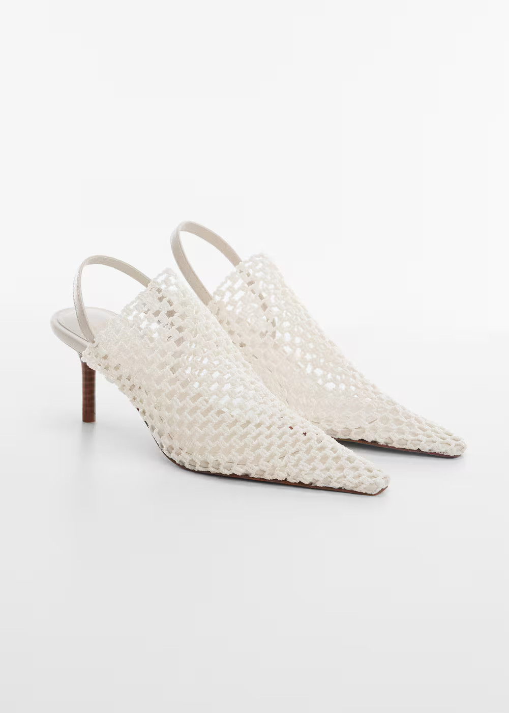 Net sling back shoes | MANGO (UK)