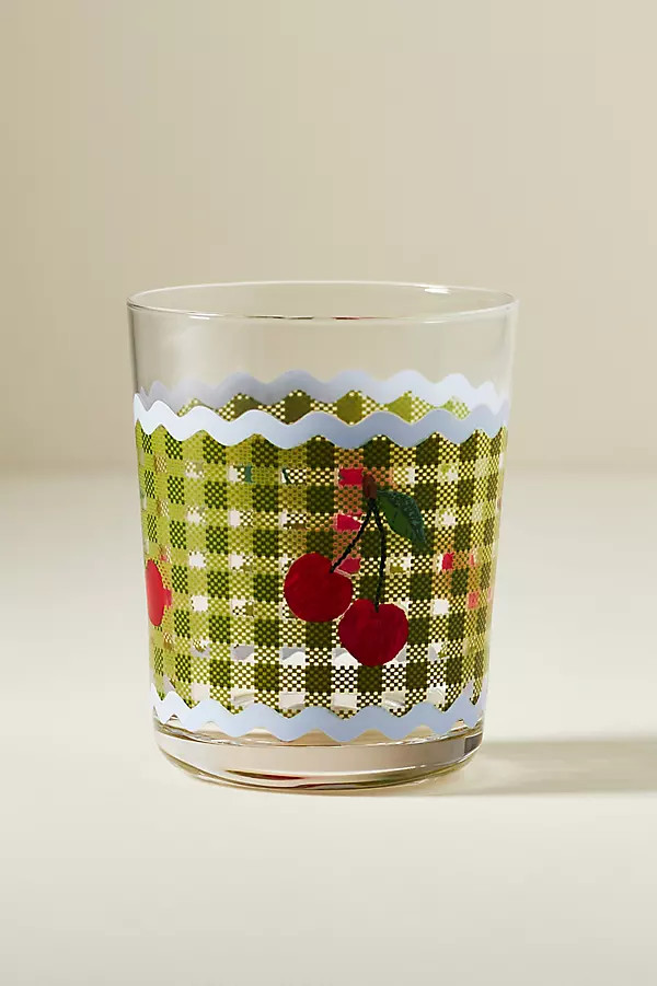 Ischia Gingham Fruit Juice Glass | Anthropologie (US)