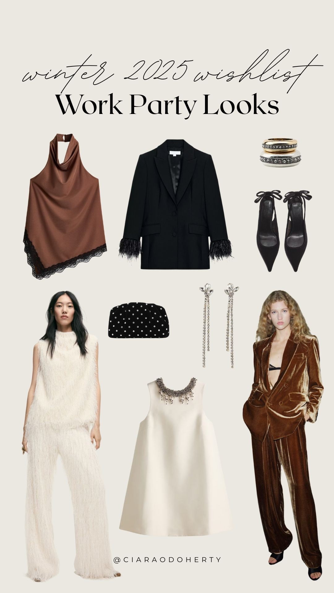 Winter 2025 Wishlist: Work Party Looks
Black blazer, faux fur, velvet suit, diamonds, studs

#LTKeurope #LTKireland #LTKfestive