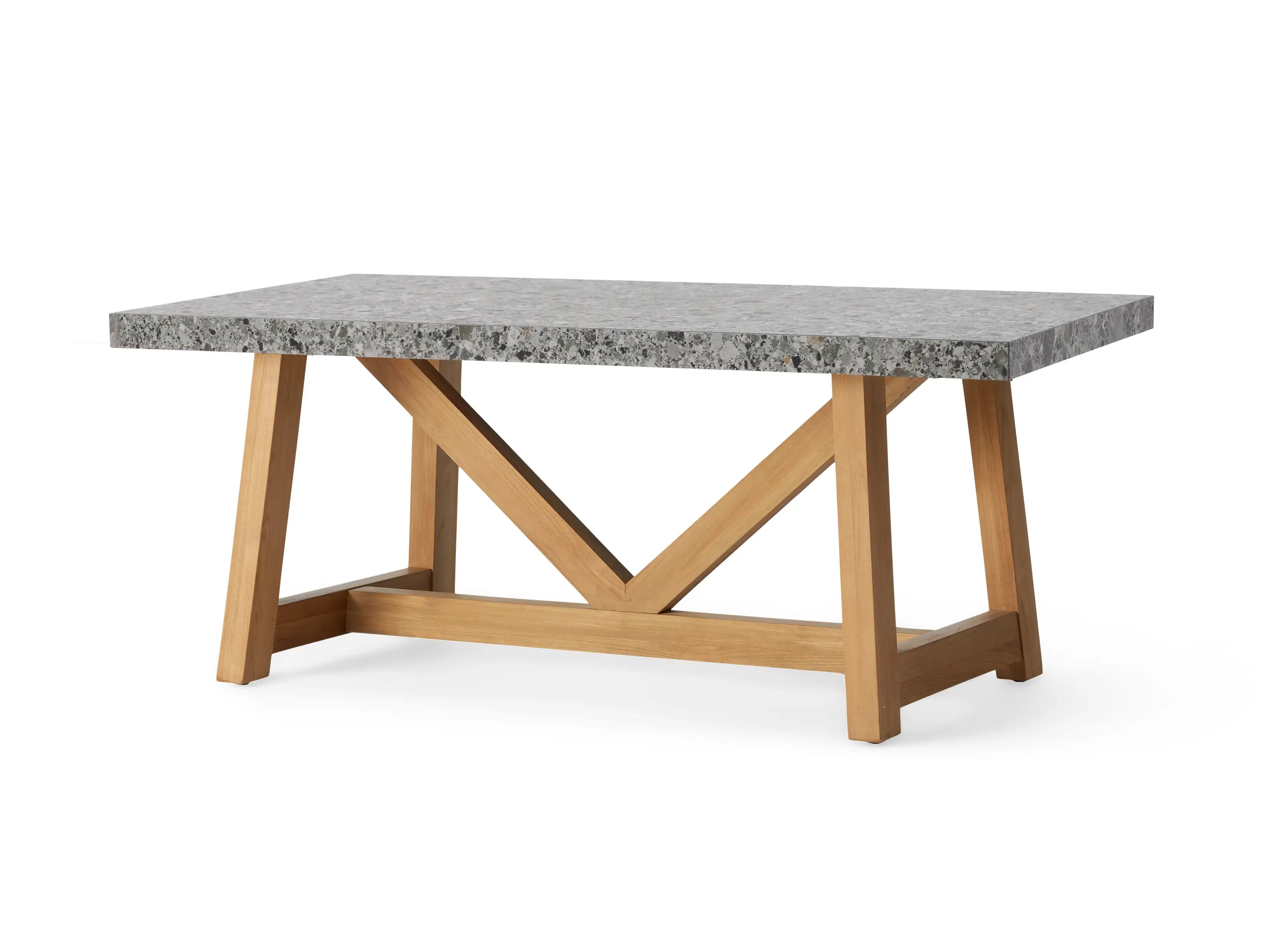 Outdoor Rectangular Dining Table with French Beam Base | Arhaus