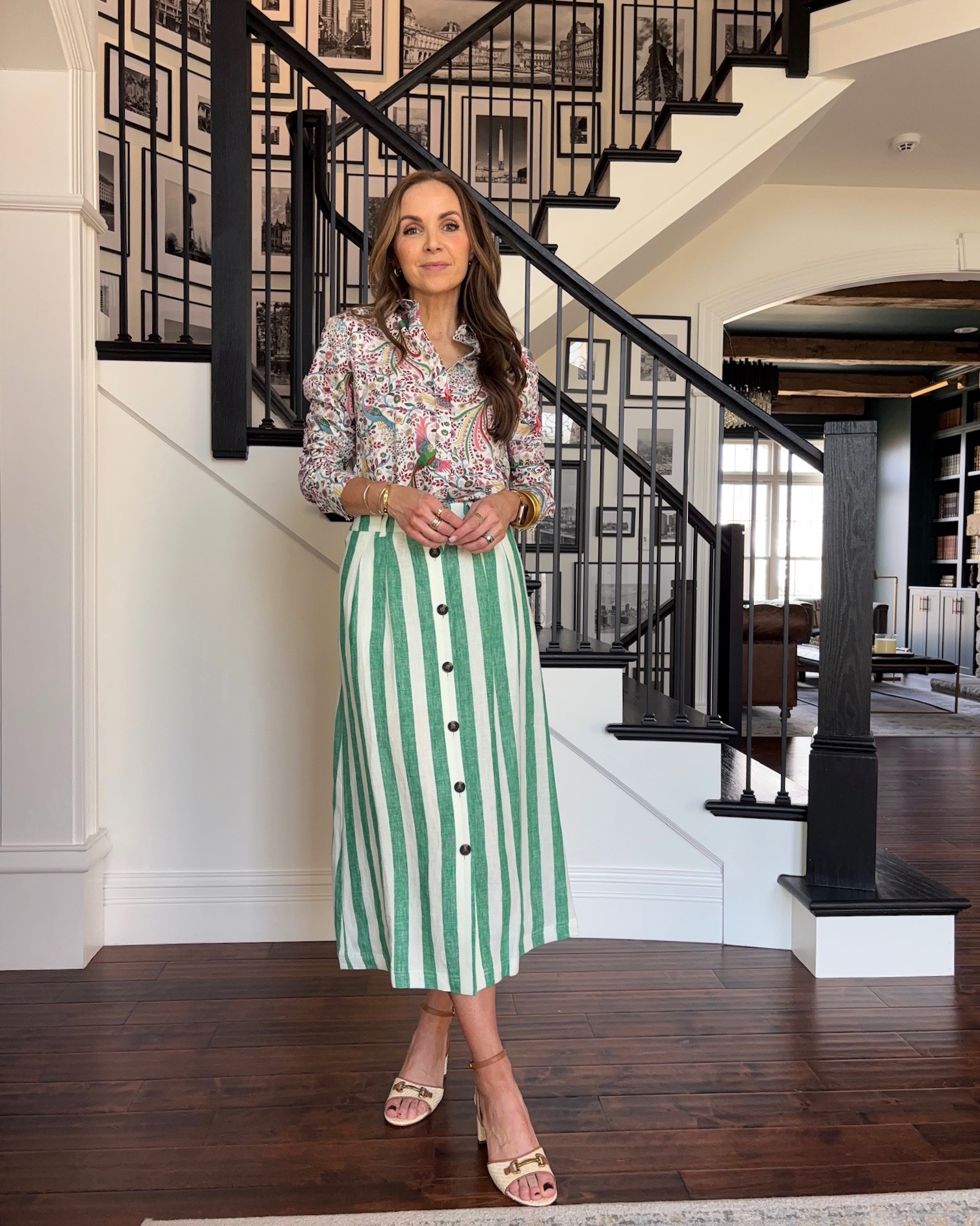 @Boden spring style with striped skirt + floral button down for work office style #BodenPartner

#LTKSeasonal #LTKWorkwear #LTKParties