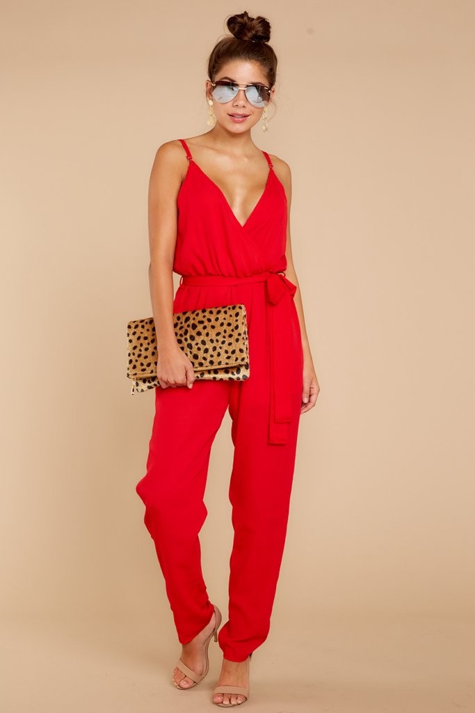 Jump Into Things Red Jumpsuit | Red Dress 