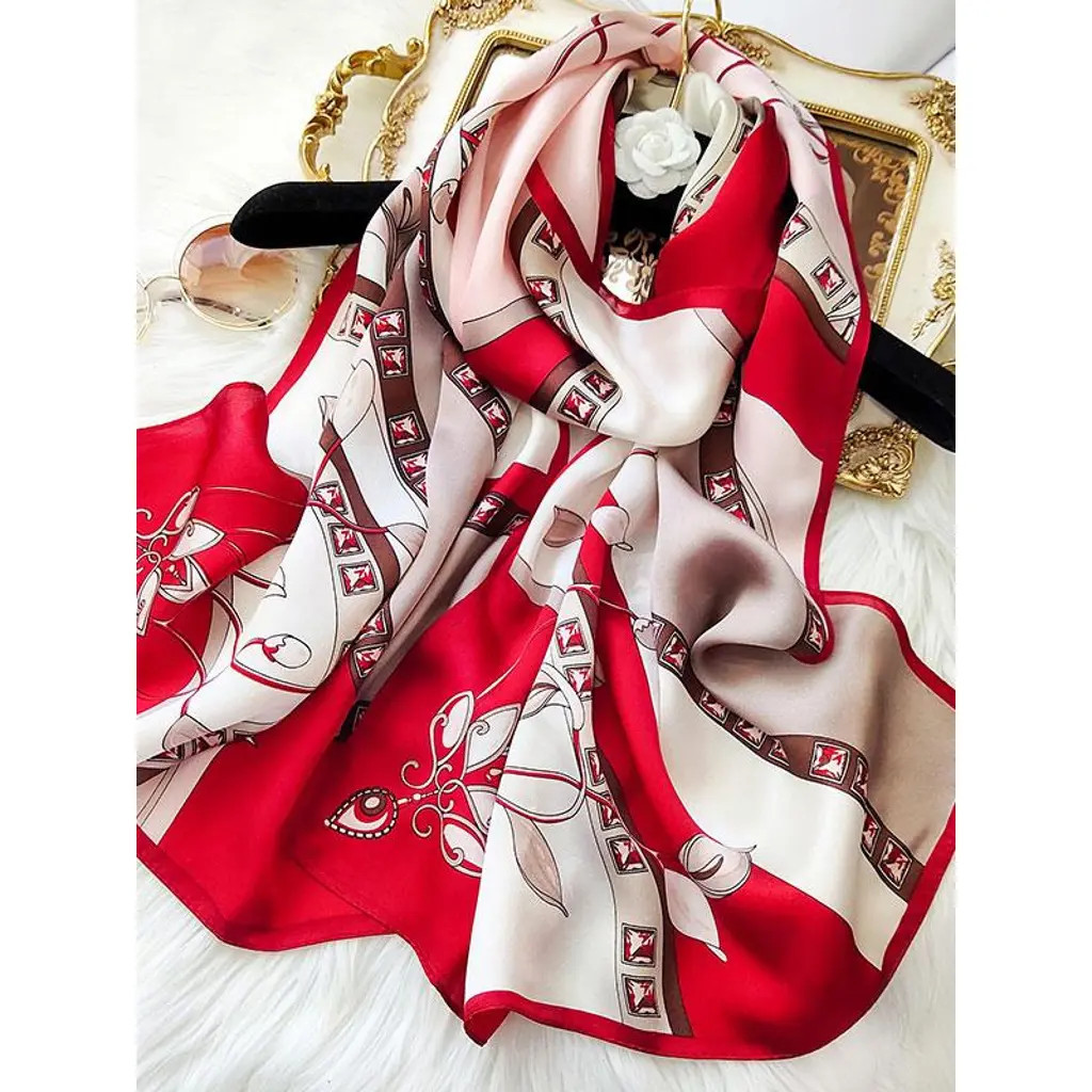 SILKSILKY Long Silk Scarf in Red at Nordstrom | Nordstrom