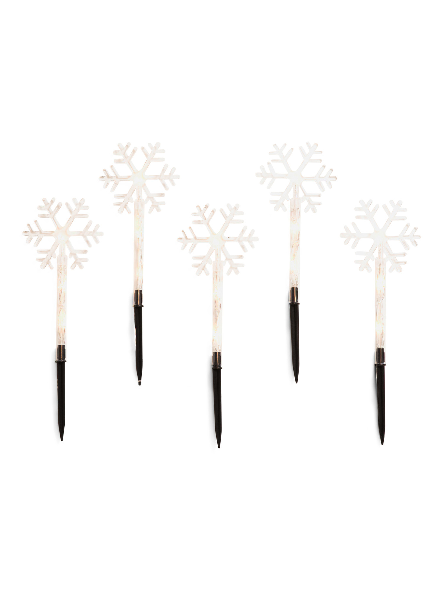 5pk Led Outdoor Battery Powered Snowflake Stakes | TJ Maxx