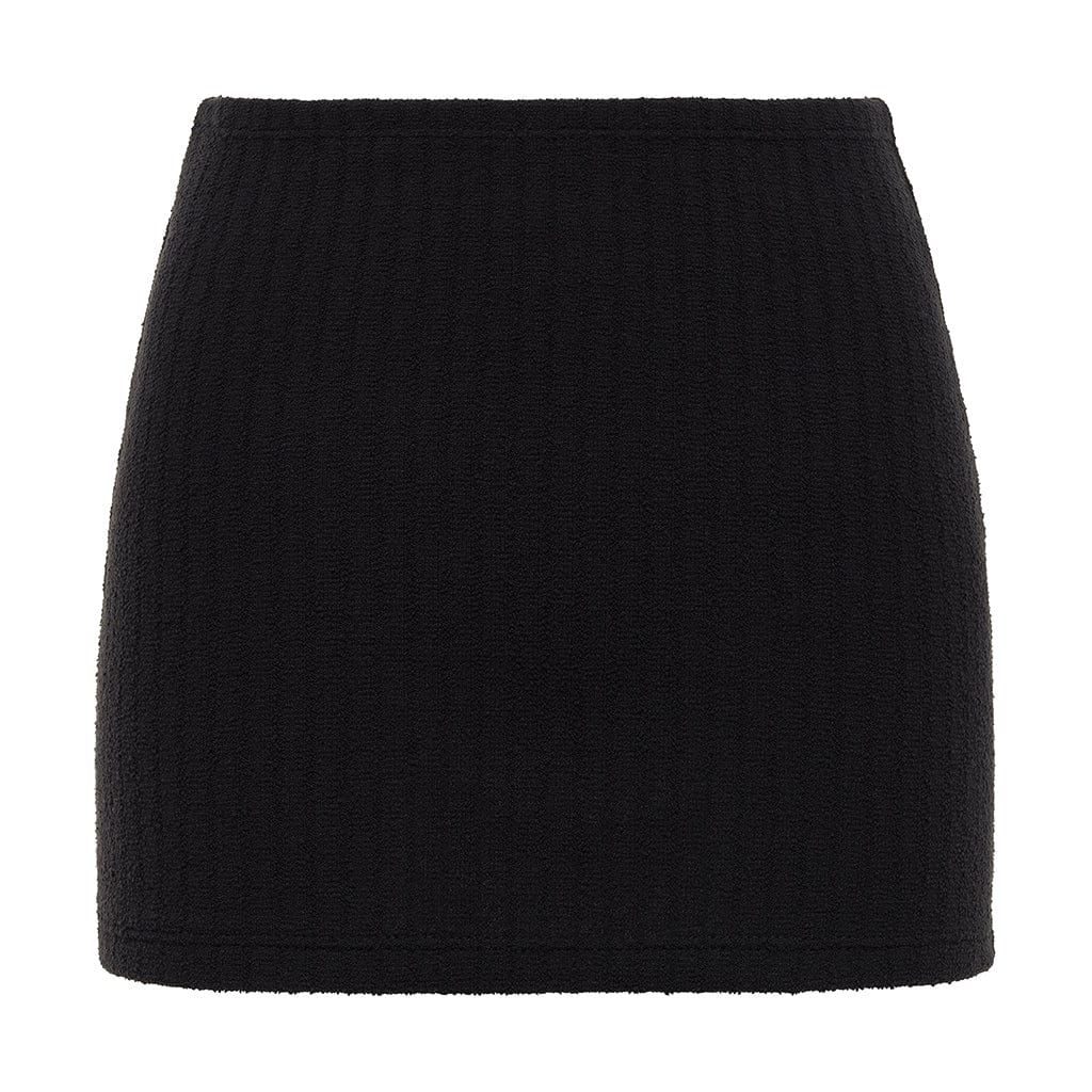 Black Terry Rib Micro Skirt | Montce