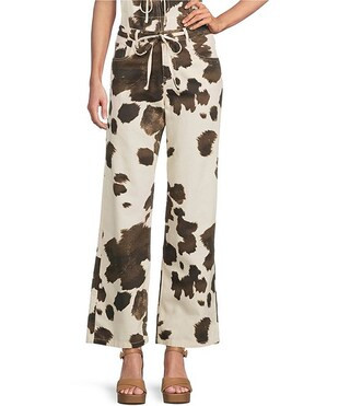 GB Cow Print Denim Coordinating Jeans | Dillard's | Dillard's