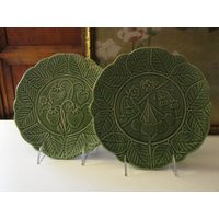 Vintage Bordallo Pinneiro Portugal Majolica Style Plates, Strawberries & Cherries, Wall Decor, Frenc | Etsy (US)