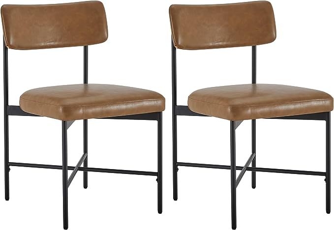 Watson & Whitely Dining Chairs Set of 2, Mid-Century Modern Dinner Chairs, Faux Leather Upholster... | Amazon (US)
