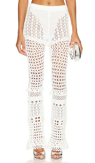Kyla Pant in Iridescent White | Revolve Clothing (Global)