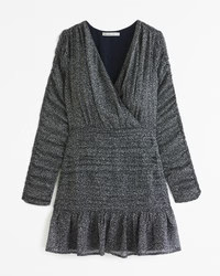 Long-Sleeve Ruched Mini Dress | Abercrombie & Fitch (US)