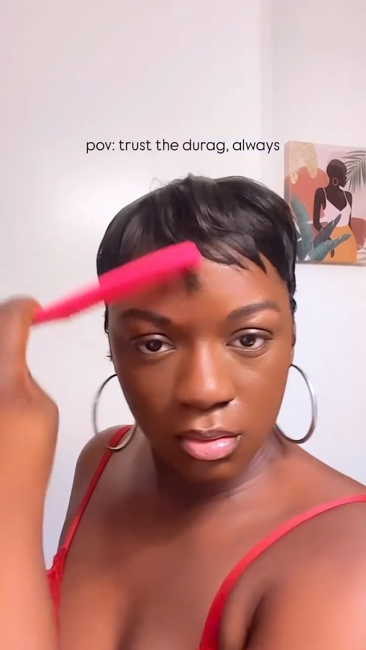 Pixie girls know it keeps it slick, soft, and easy to manage. No flat iron, just a comb, my hands, and letting the durag do what it does best. Even in between perms… she never fails
.
.
Pixie cut Atlanta, short hairstyles, Atlanta hairstyles, #pixiecutstyle #pixiecutatlanta #shorthairgirl #shorthairinspo #pinterestmood #pinterestmoodboard #pixiecut #thecutlife✂️ #thecutlife