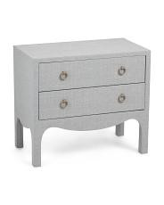 27x24 2 Drawer Linen Wrapped Side Table | TJ Maxx