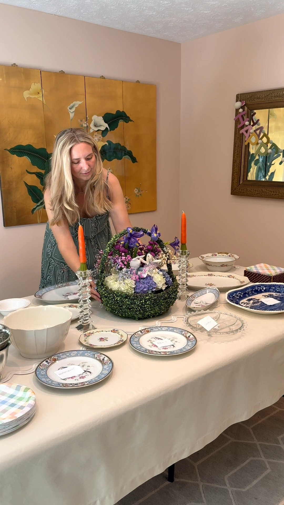 Setting the table for our Easter Egg Hunt Afternoon Tea tomorrow! My Mom made holidays so special growing up and taught me everything I know about hosting. I’m honored to continue the tradition 🐰

#LTKSeasonal #LTKdayinmylife #LTKMidsize