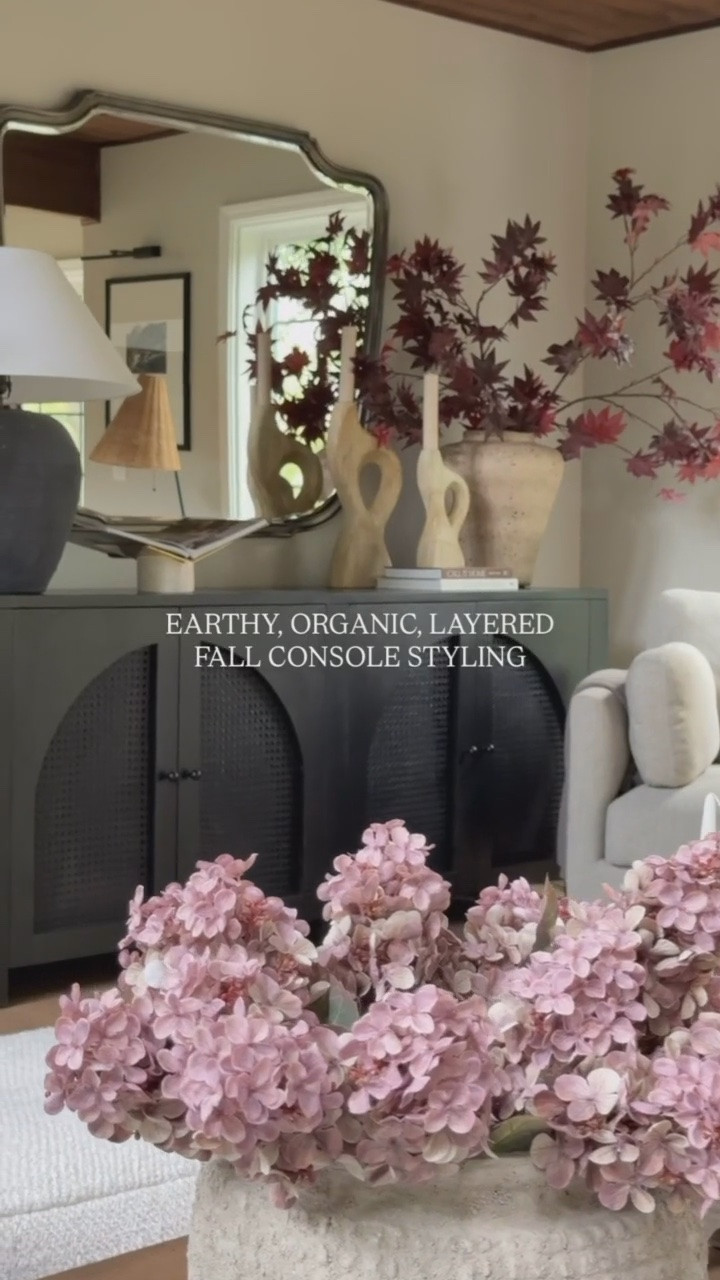 Earthy, organic, layered, and warm. I love how our console sideboard turned out last fall season—so much so that many of these same elements have remained since!

#LTKHome