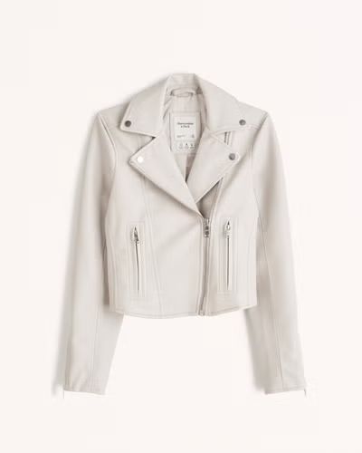 Vegan Leather Moto Jacket | Abercrombie & Fitch (US)