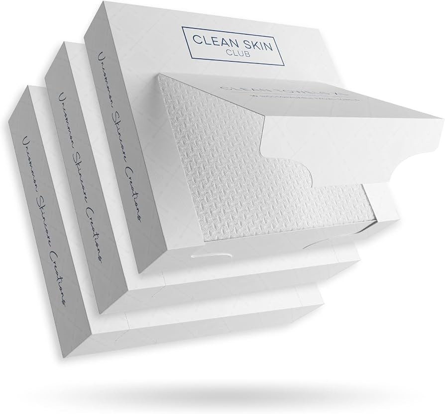 Clean Skin Club Clean Towels XL, 100% USDA Biobased Dermatologist Approved Face Towel, Disposable... | Amazon (US)