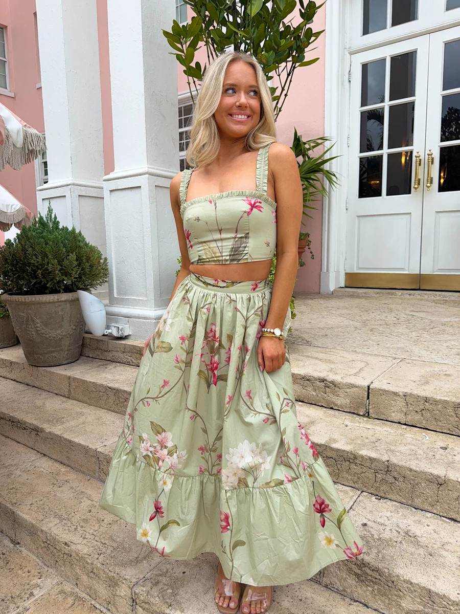 Hibiscus Set - Green | Ave and Liv Boutique