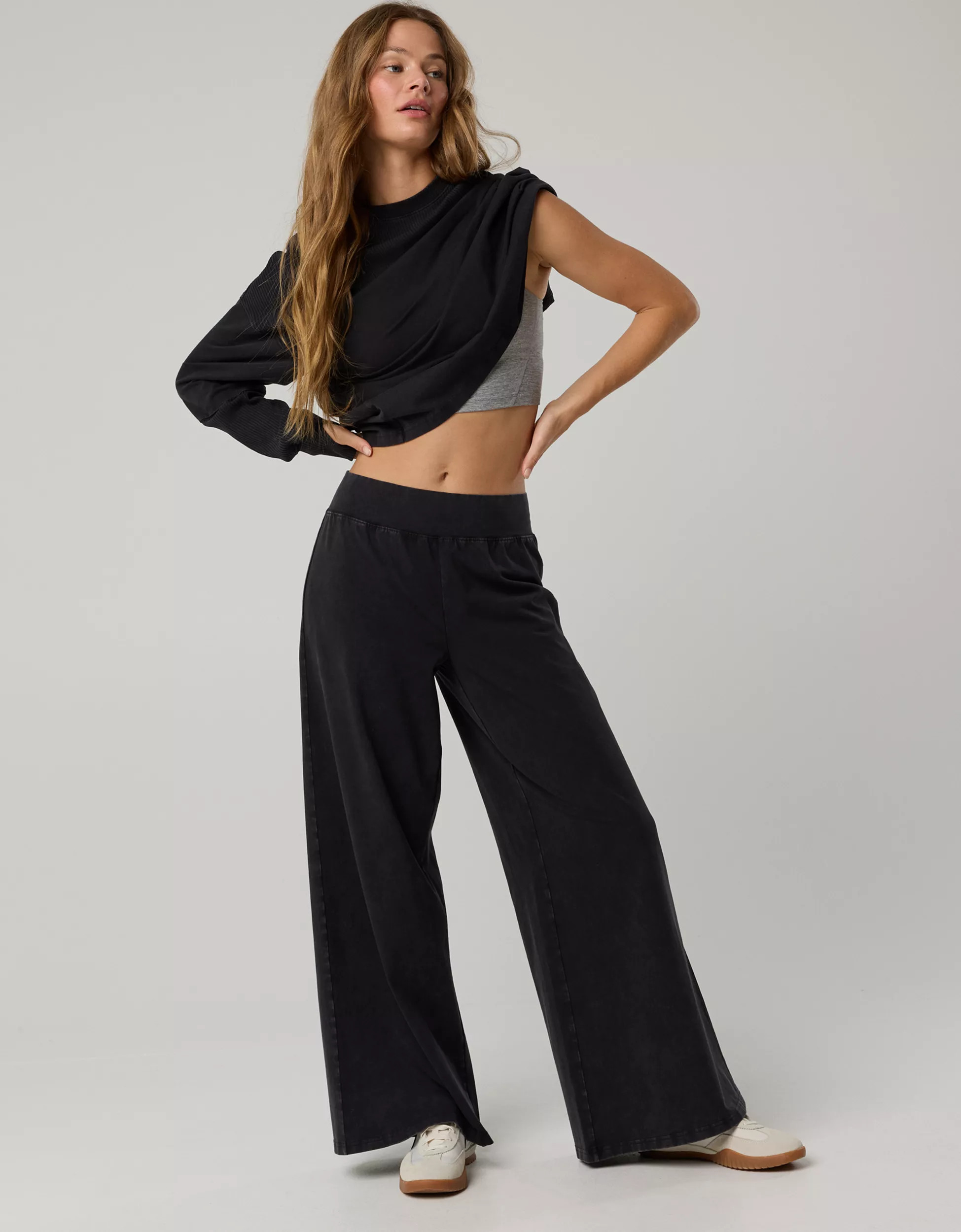OFFLINE By Aerie OG Cotton Super Wide Leg Pant | Aerie