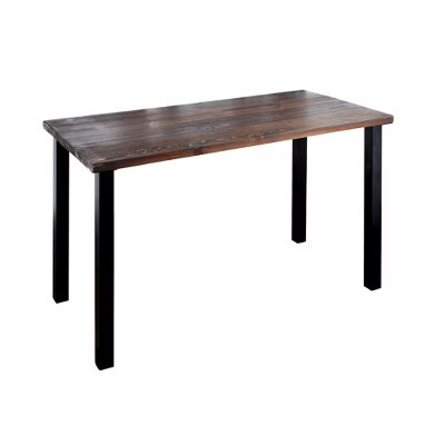 Pipe Decor Skyline Trail Brown Solid Wood Desk with 28 in. High-Rise Legs | Target