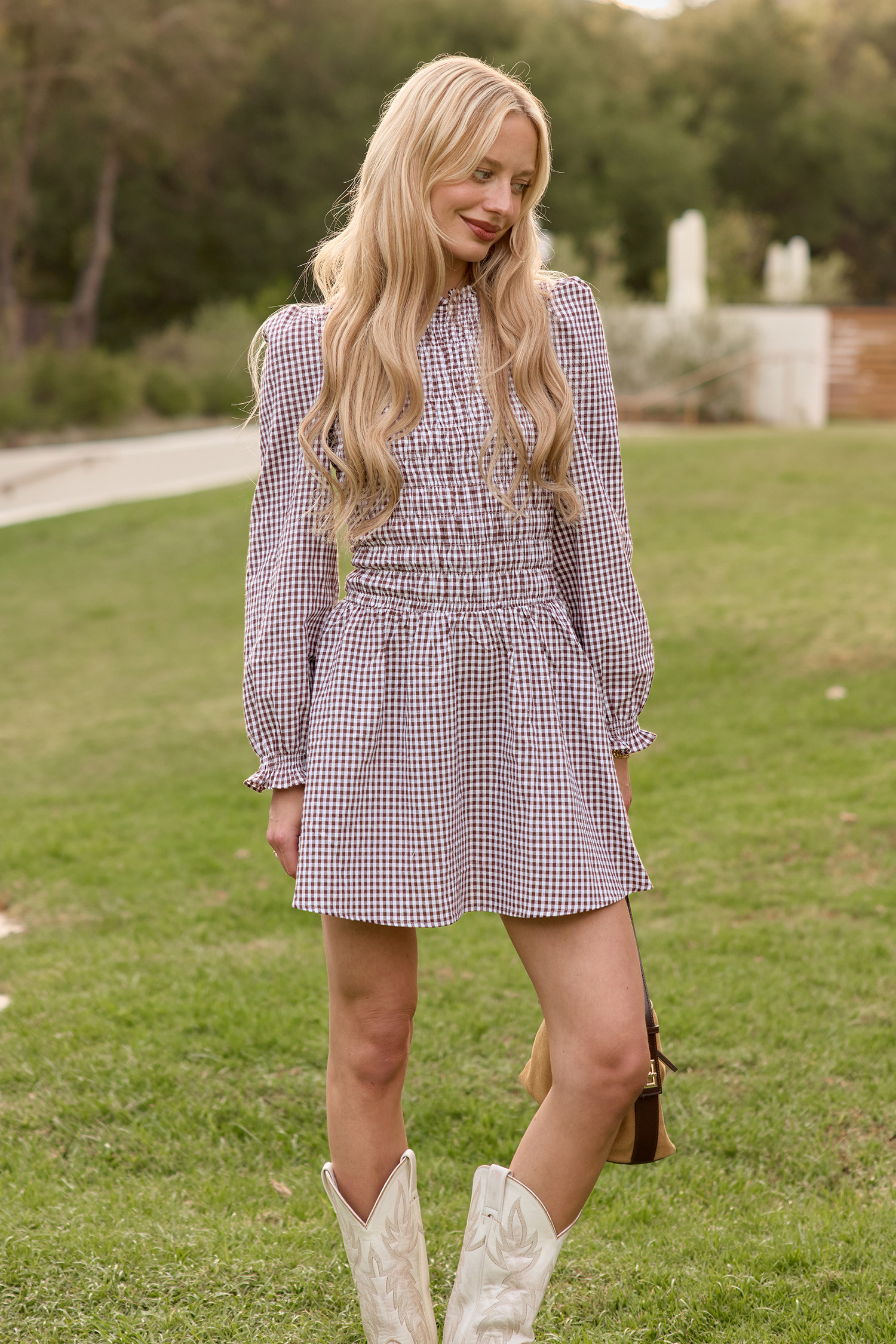 Apple Picking Gingham Mini Dress | Cupshe US