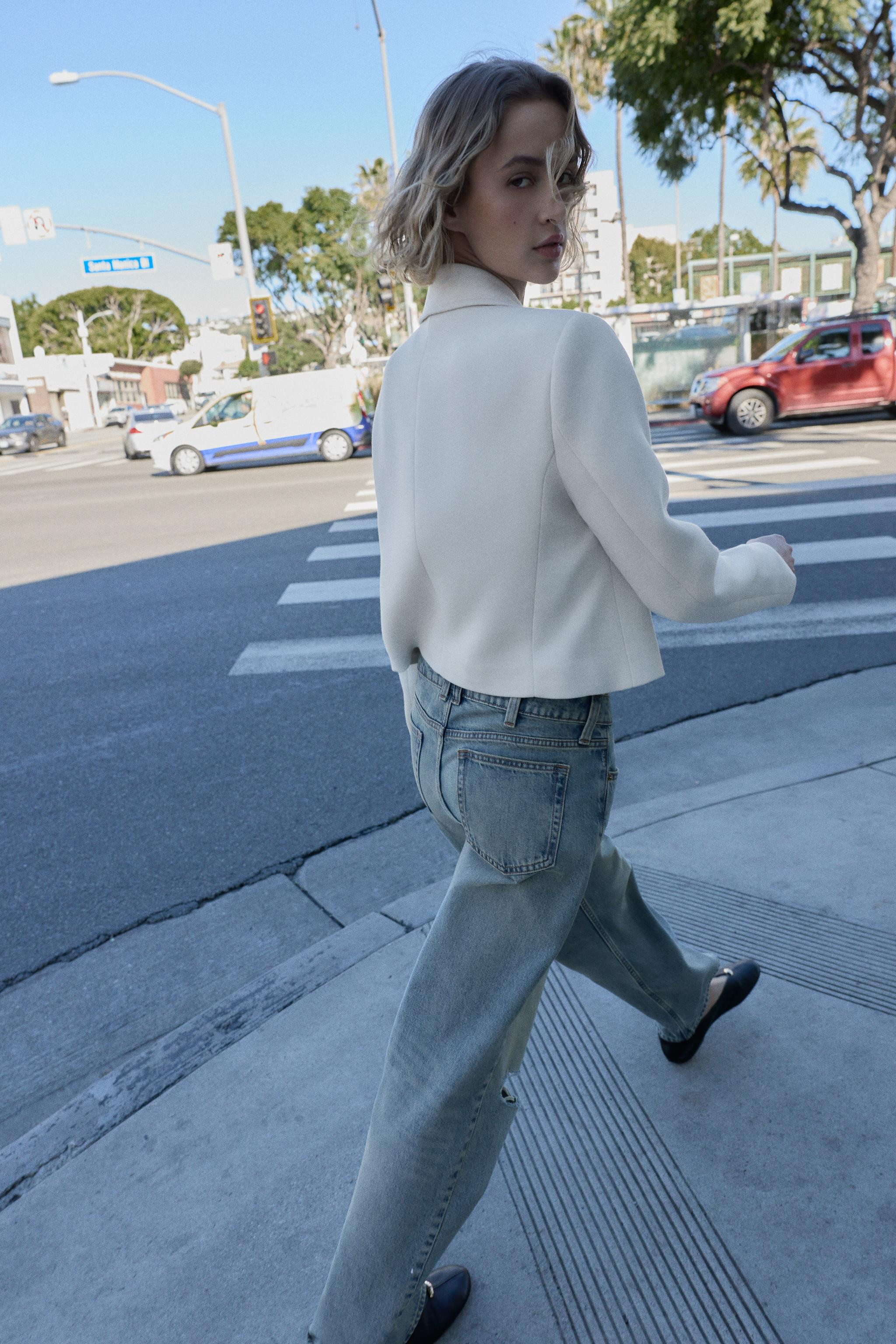 CROPPED DOUBLE-BREASTED BLAZER | Zara US