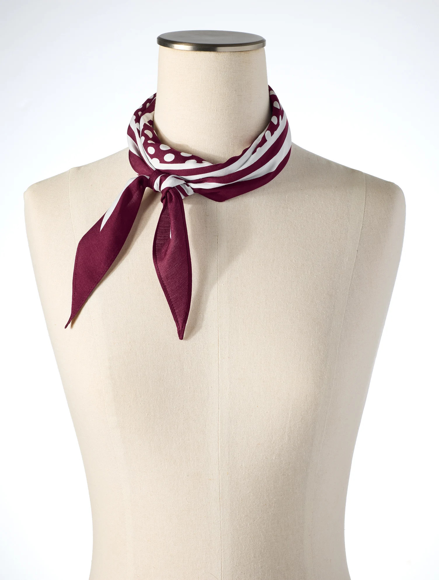 Mystic Dot Diamond Scarf - Rich Burgundy - 001 Talbots | Talbots