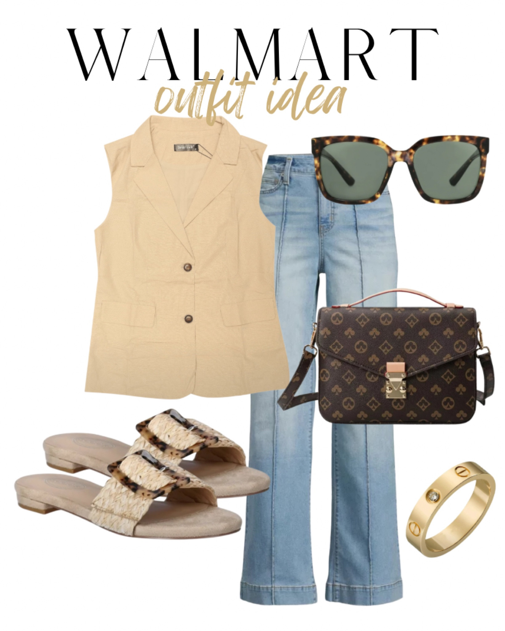 Walmart outfit, Walmart new arrivals, how to style a vest, wide leg jeans, summer outfit, workwear

#LTKStyleTip #LTKSeasonal #LTKOver40