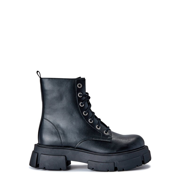 No Boundaries Women's Platform Combat Boot | Walmart (US)