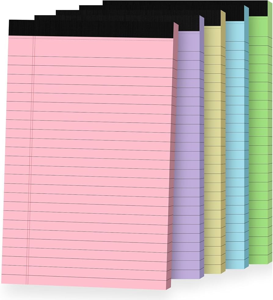 5pcs Small Note Pads, Color Notepads 5x8 College Ruled Notebook, Writing Pads 5 x 8, Legal Pads, ... | Amazon (US)