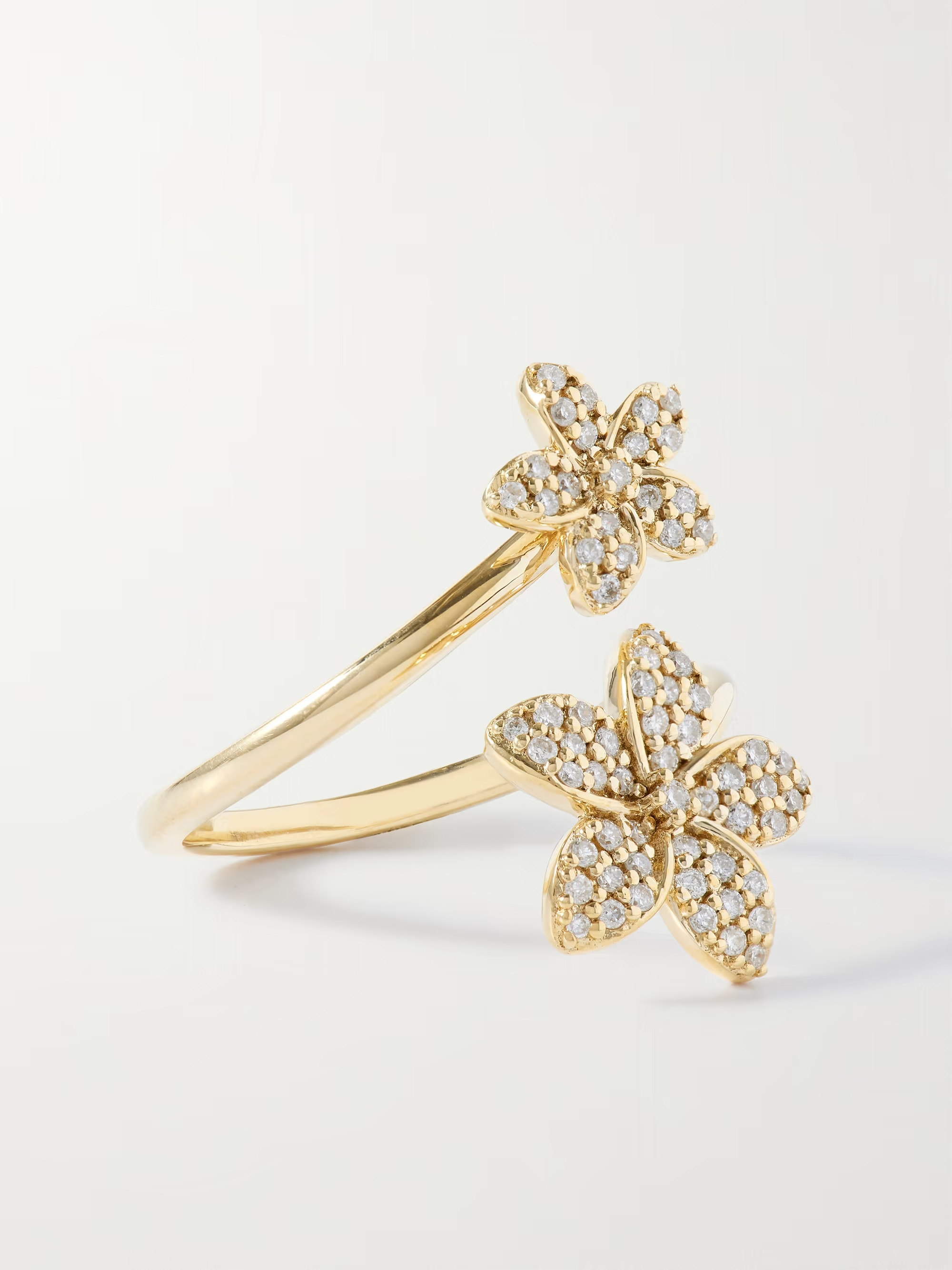 Plumeria 14-karat gold diamond ring | NET-A-PORTER (UK & EU)