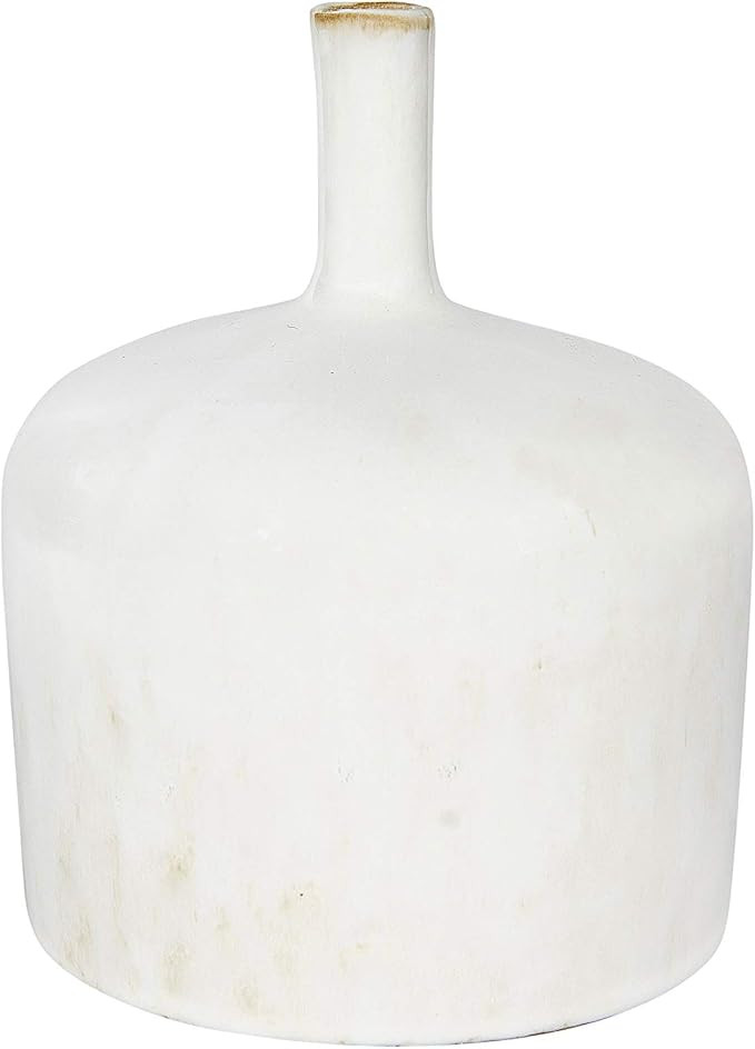 Creative Co-Op Small Cream Stoneware Reactive Glaze Finish (Each one Will Vary) Vases, White | Amazon (US)