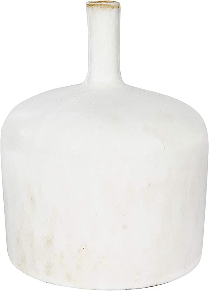 Creative Co-Op Small Cream Stoneware Reactive Glaze Finish (Each one Will Vary) Vases, White | Amazon (US)