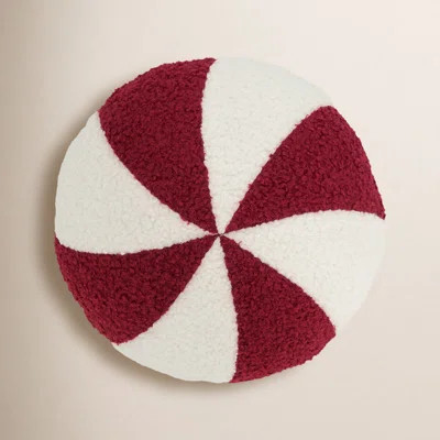 Peppermint Polyester Throw Circle Pillow Cover & Insert | Wayfair North America
